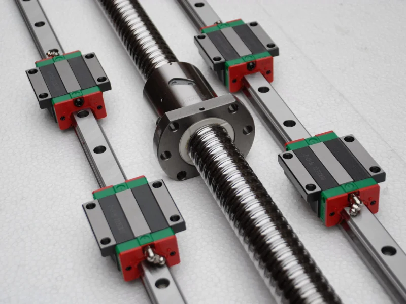 Double Linear Motion Rail Guide, Double Block with Ball Bearing Screw & Nut