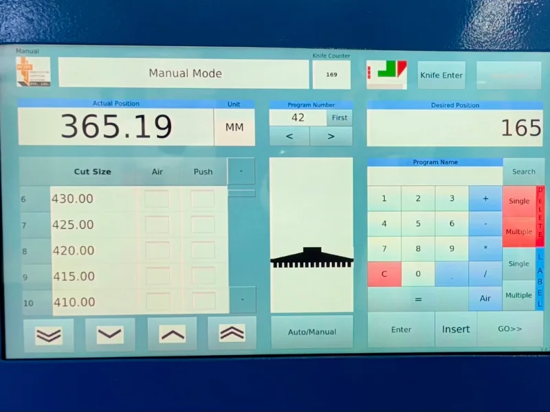 TFT LCD Touch Screen Display Programmer Unit for Size Feeding